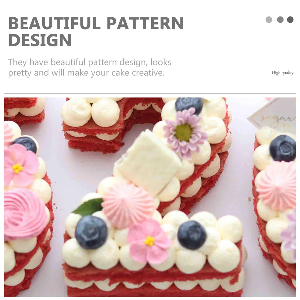 

37pcs Cake Molds Baking Accessories Cookie Stencil Templates Tools Reusable White Decorative Pattern Easy Clean Space Saving