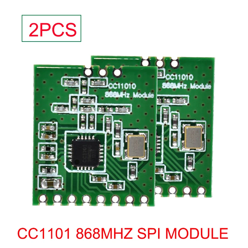 Receptor y transmisor de comunicación RF de baja potencia, modulador inalámbrico GWS 2 piezas 868MHz CC1101, SPI IOT con antena de 2 piezas