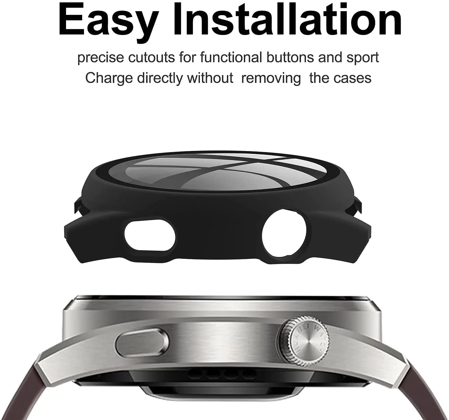 Tempered Glass+Case For Huawei Watch GT 3 Pro 46mm Screen Protector Full Protective Cover PC Shell Film For GT 3 Pro Accessories