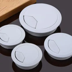 Desk Grommet Plastic 60mm Round Cable Hole Cover Cord Desk Grommets Arrange Wires Organizer Office Home Daily Use White