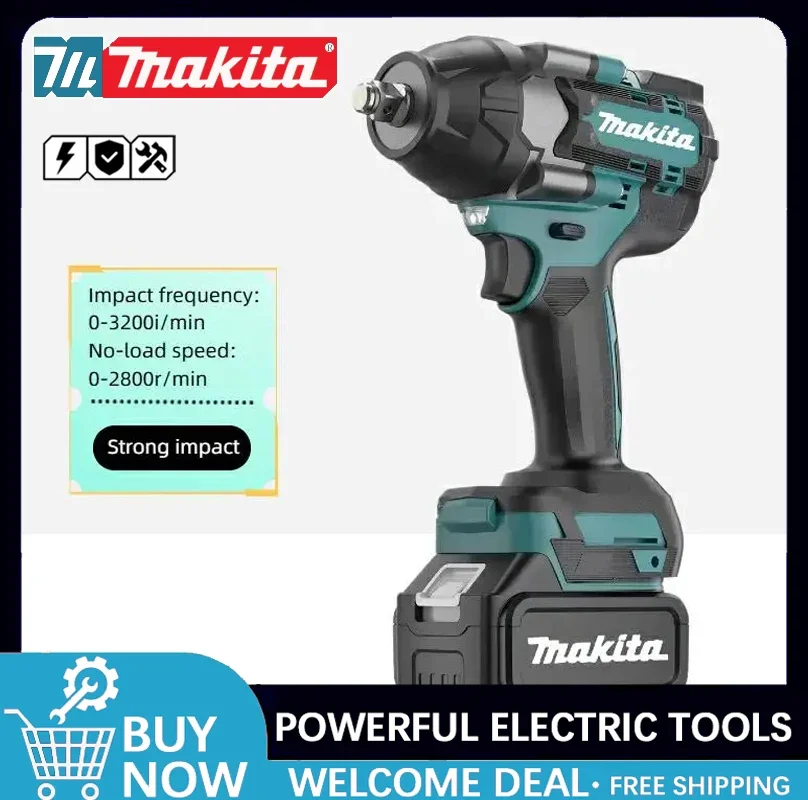 

Аккумуляторный бесщеточный шуруповерт Makita DTW700, 18В, с зарядным устройством и фрезой по дереву