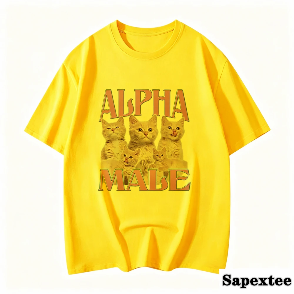Alpha Male T-Shirt Guy Best Friend Gift Tshirts Summer Fashion Funny Women Graphic T Shirt Short Sleeve Cute Cartoon Style Top
