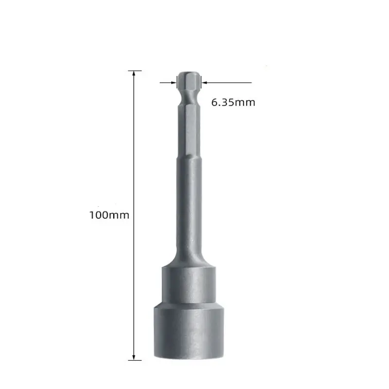 

Krachtige 10-15mm Hexagon Socket Strong Magnetic Lengthening Air Screwdriver Hand Electric Drill Wrench Long Socket Head