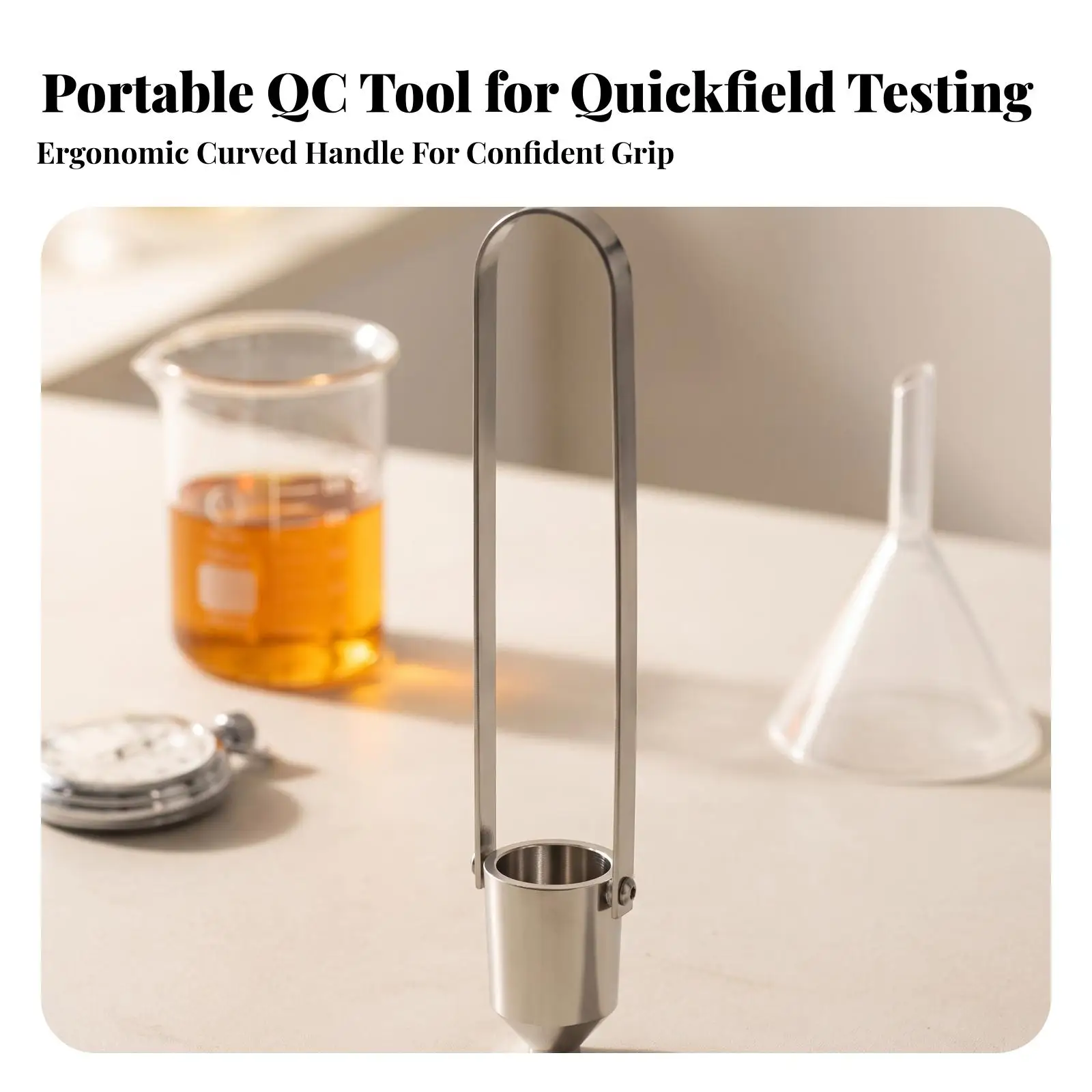 Copper Viscosity Test Cup NK-2 Model with Long Handle for Fluid Discharge Time