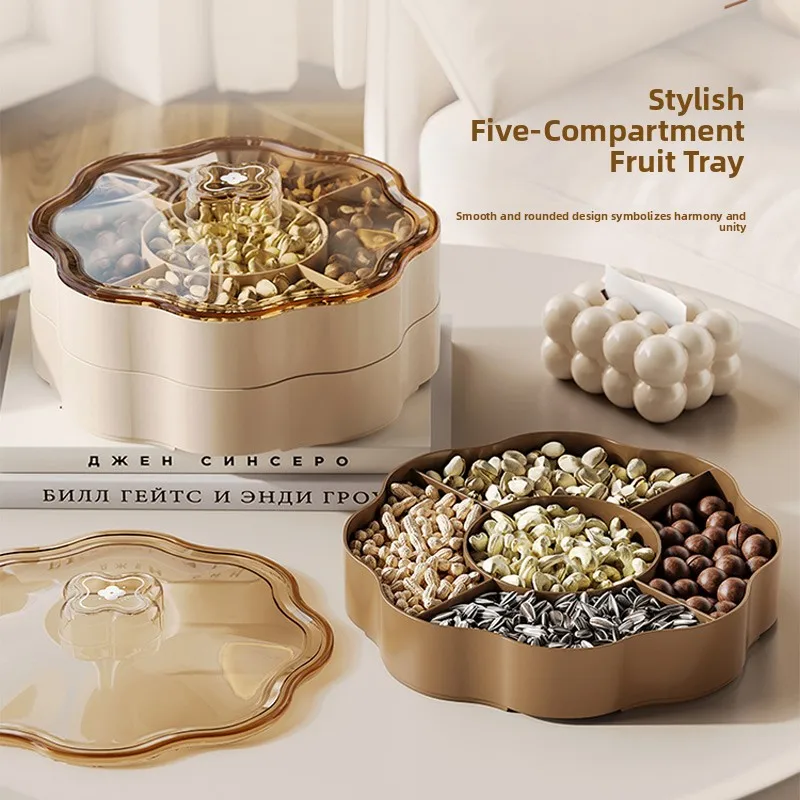 

Элитный органайзер для хранения Sna для журнального столика в гостиной, корзина для фруктов из орехового дерева, демонстрационный бокс Sna, роскошный материал PP