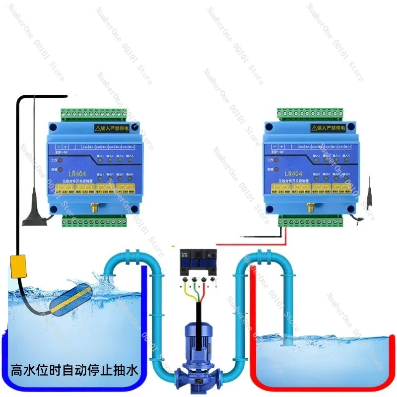 4-way bidirectional feedback industrial wireless remote IO control transceiver module