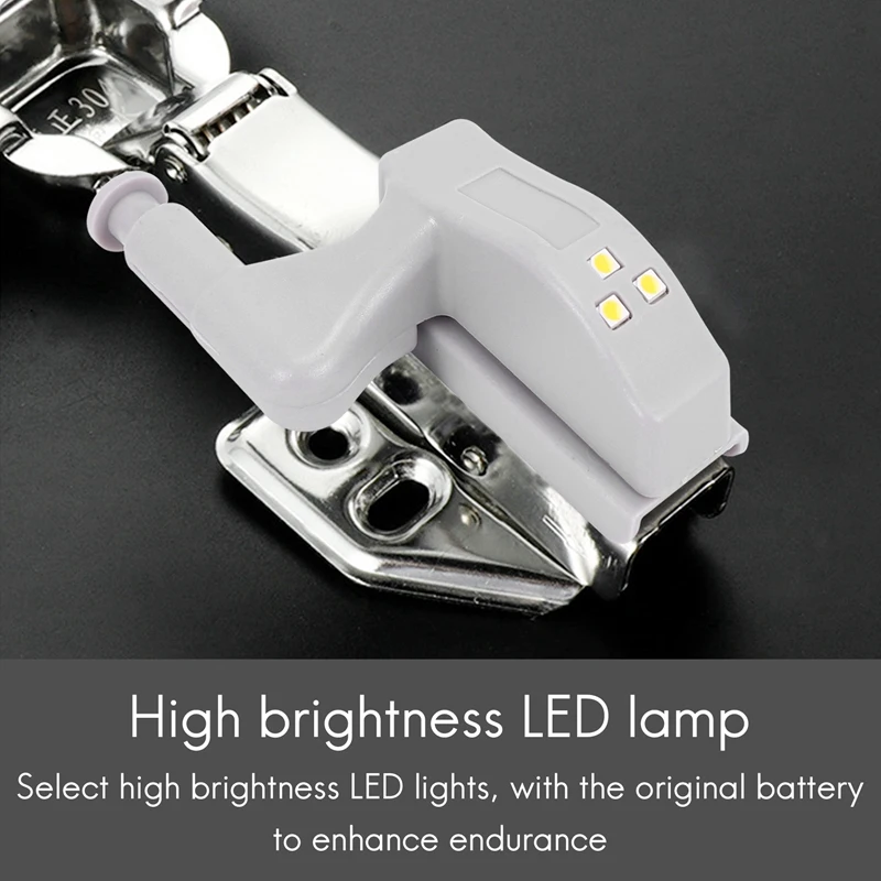 10Pcs Cabinet Cupboard Wardrobe LED Hinge Light Smart Sensor Lamp