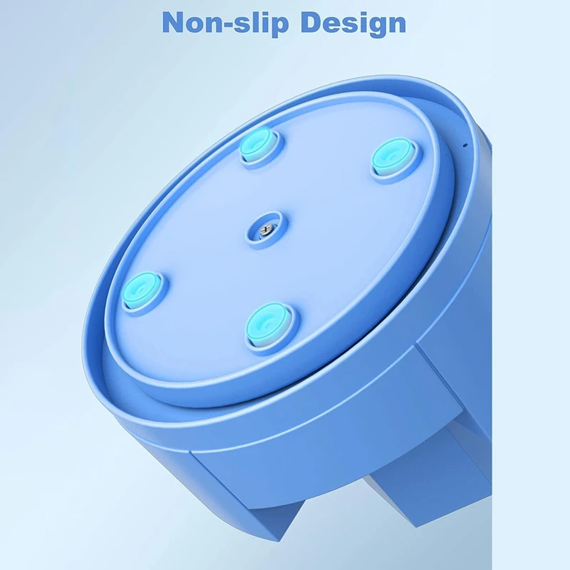 حامل قلم رصاص دوار، منظم مكتبي، حامل فرشاة للمكياج مع 11 حجرة للمنزل باللون الأزرق