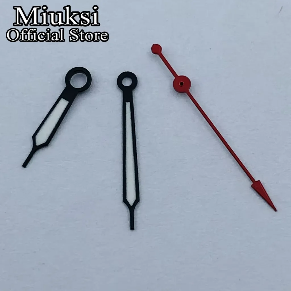 Miuksi VH31 Uhrzeiger silber/weiß/schwarz grün leuchtend passend für VH31 Uhrwerk Zubehörteil – Detail 9