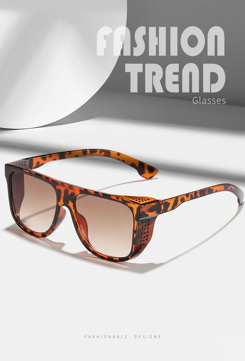 Neue Vintage Quadratische Sonnenbrille für Damen und Herren Marken-Rechteck-Sonnenbrille Ovale Brillen für Männer und Frauen – Detail 1