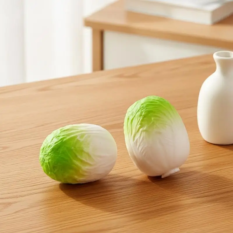 Artificial Cabbage Fidget Toy 1Pcs Unique Vegetable Design Slow Rebound Squeeze Item Adult Stress Relief Fidget Accessory
