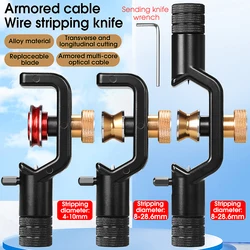 ACS-2 Armored Wire Stripper 4-10mm & 8-28mm Optical Cable Slitter Fiber Optic Stripping Tool Jacket Slitter Sheath Cutter