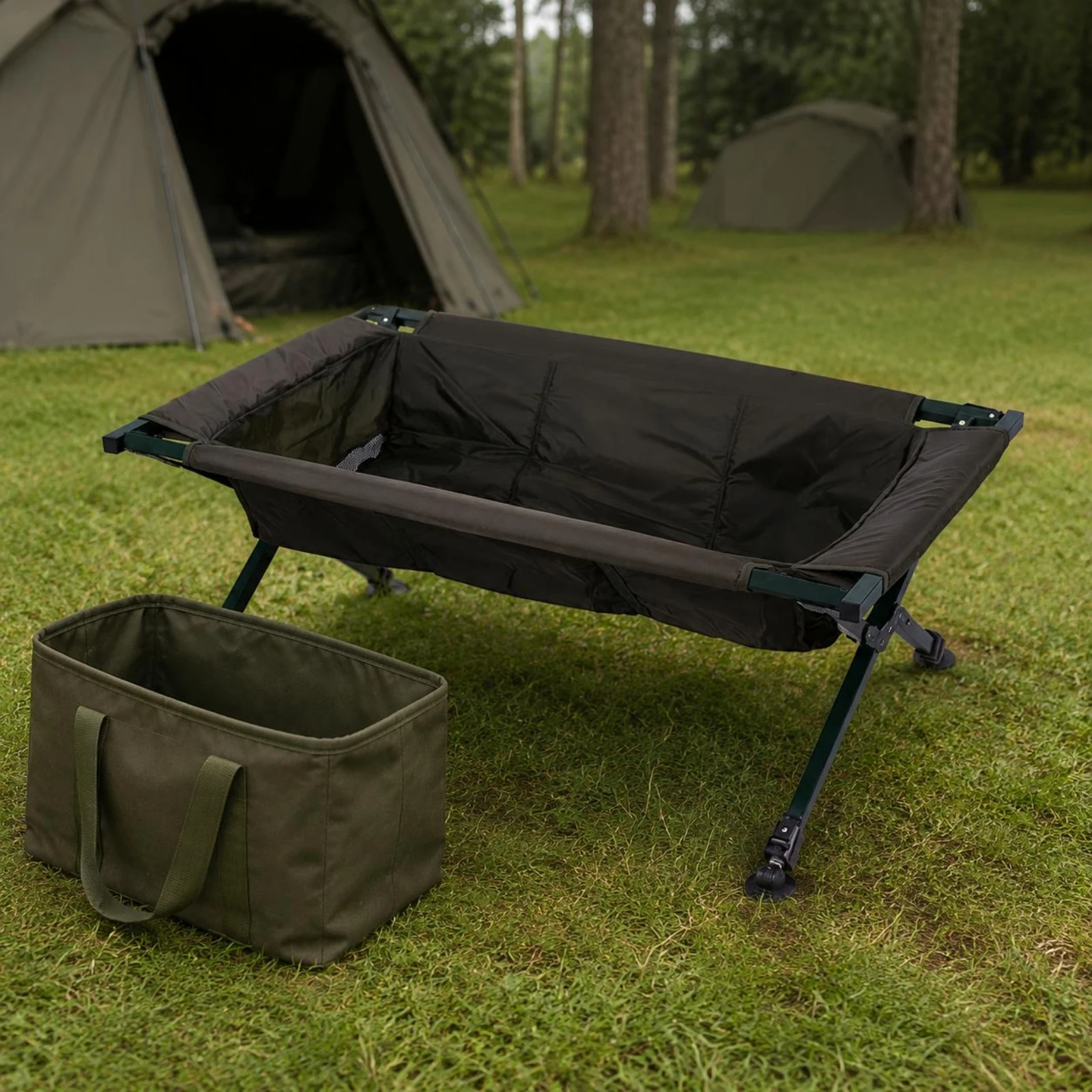 Metal Frame Catch Cradle Stitched Folding Catch Cradle Fishing Weigh Bag Foldable Outdoor Gear Tear Resistant for Anglers