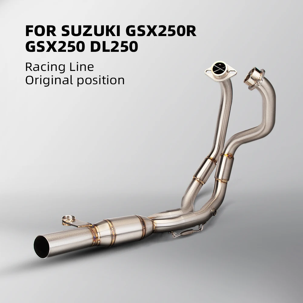 

Slip On full Motorcycle Exhaust System Front Pipe Connect Mid Tube escape For GSX250R GSX 250R GSX250 Gsx 250 DL250