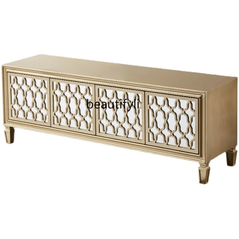 ss 26 Nordic Living Room TV Stand Simple Small Household Narrow Bedroom Master Bedroom American Light Luxury TV Cabinet