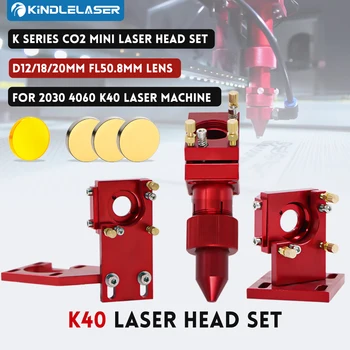 KINDLELASER Serie K Set di testine laser CO2 Obiettivo ZNSE Dia.12/18/20mm Specchio Si Diametro 20mm per macchina da taglio per incisione laser K40