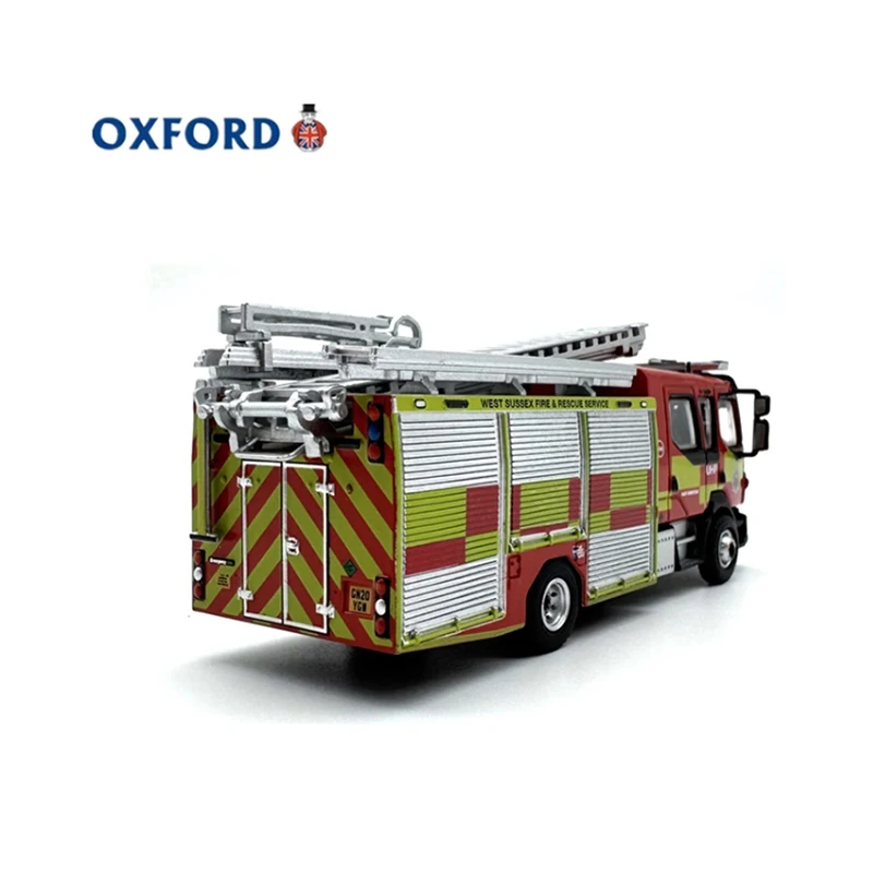 OXFORD Diecast 1:76 Scale FI 4 Emergency Rescue Fire Truck Alloy Car Model Finished Product Simulation Toy Static Model