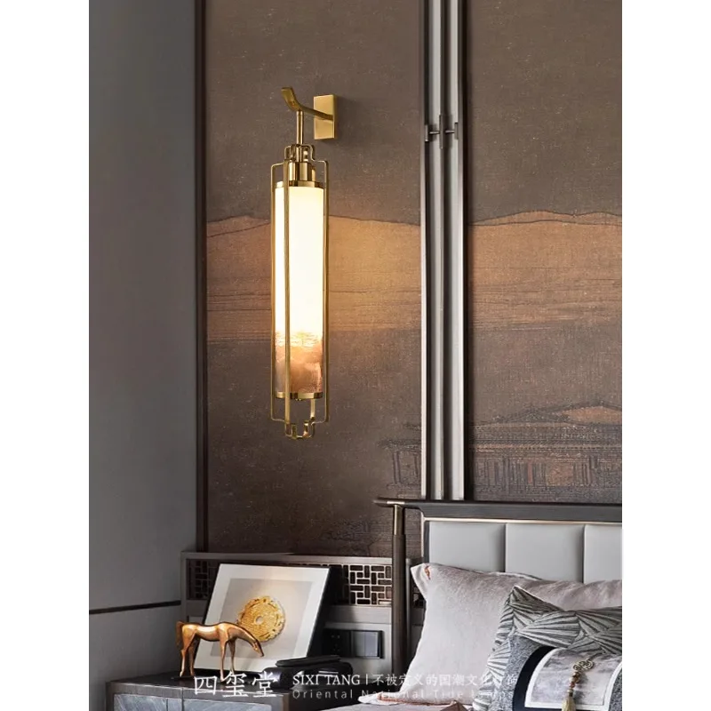 Sixi Hall, New Chinese Wall Lights Living Room Background Wall Lights Designer Project Hotel Corridor Aisle Lights