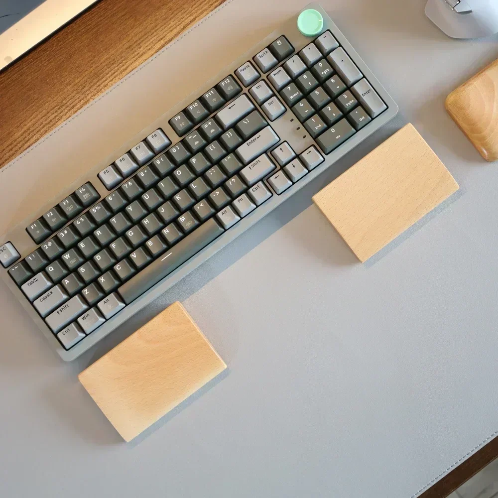 Walnut Wood Plam Rest Custom Solid Wood Palm Stress Mechanical Keyboard Wooden Wrist Rest Split Keyboard Office Game Accessories