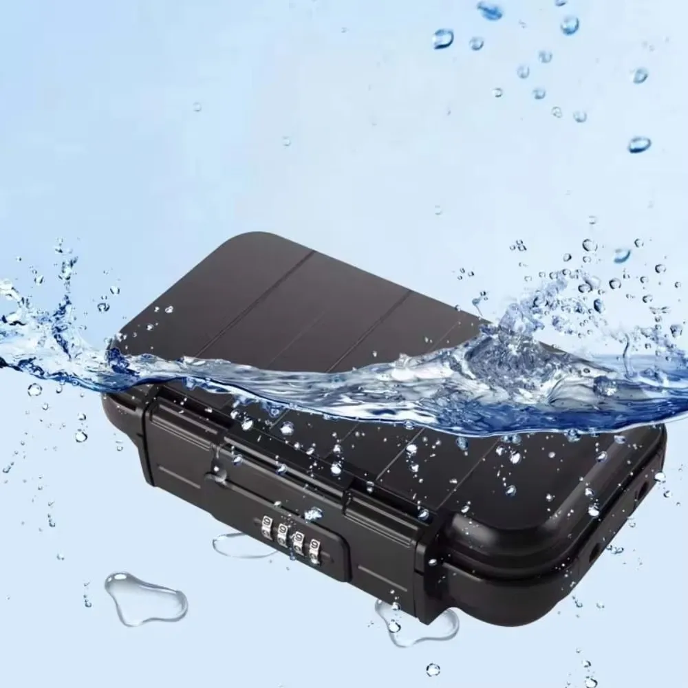 صندوق تخزين محمول، صندوق أمان للشاطئ الإبداعي، قفل مجمع مكون من 4 أرقام مع أسلاك فولاذية، مخيم خارجي، رياضي، ركوب الدراجات، أمان السباحة