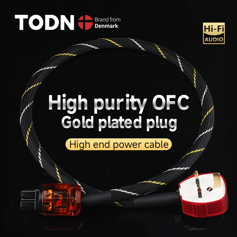 

Высококачественный кабель питания HiFi TODN серии FURUTECH, стандарт Великобритании, проводник OFC высокой чистоты с динамическим фильтром усилителя телевизора