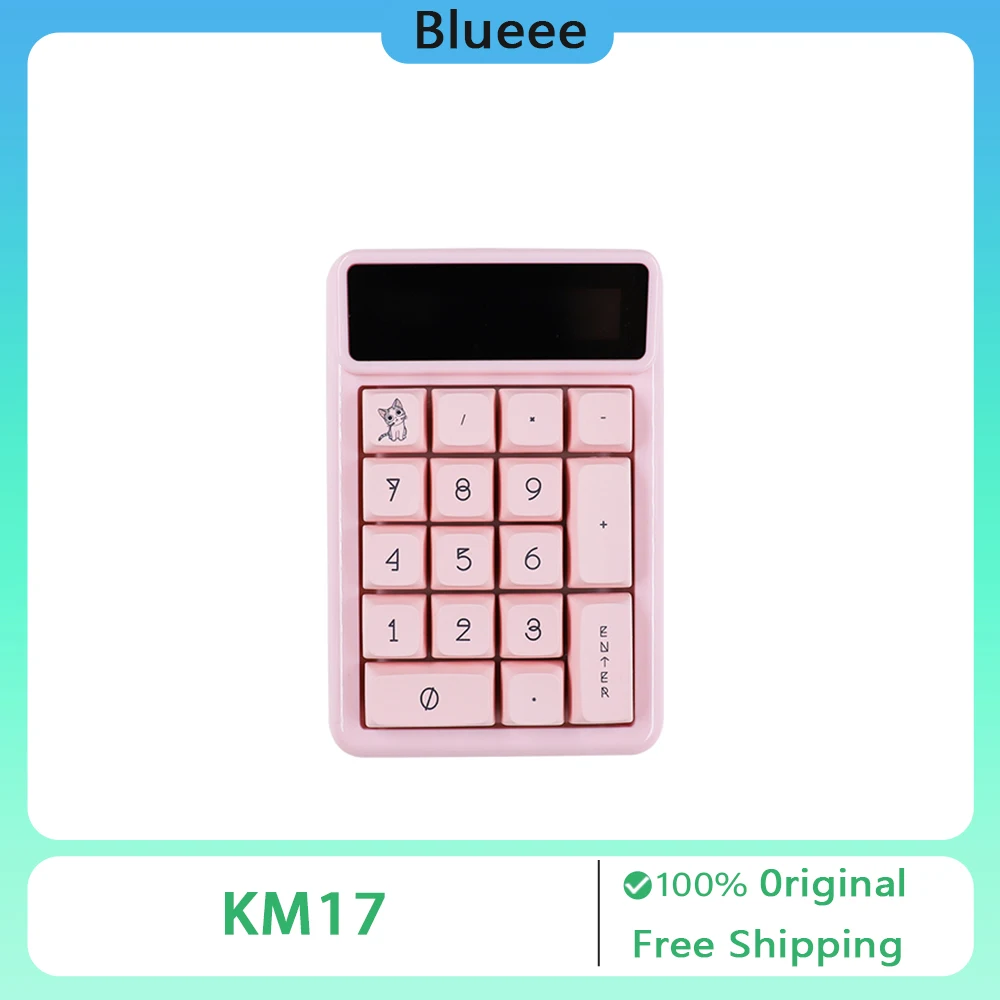 

CMANY KM17 Mini Mechanical Keyboard ABS LED Screen Portable Customized Hot Swap Keypad Ergonomic PC Accessories Gift