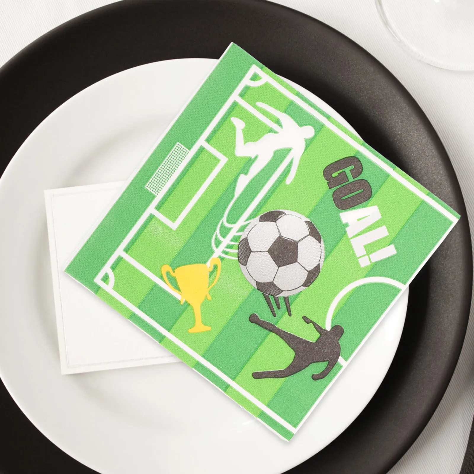 

40Pcs Soccer Cartoon Printed Napkins Paper Safe Use for Birthday Wedding Baby Shower Party Decoration Tissue Napkins