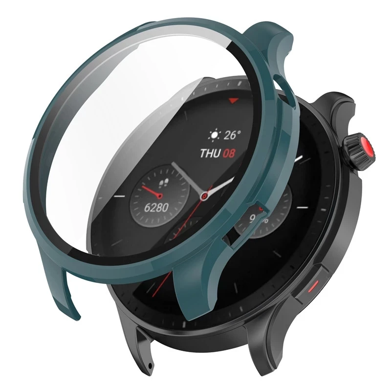 PC Case+3D Protective Glass for Amazfit GTR 4 Screen Protector on for Amazfit GTR 3 Pro GTR 2e GTR 3Pro GTR4 Protective Cover