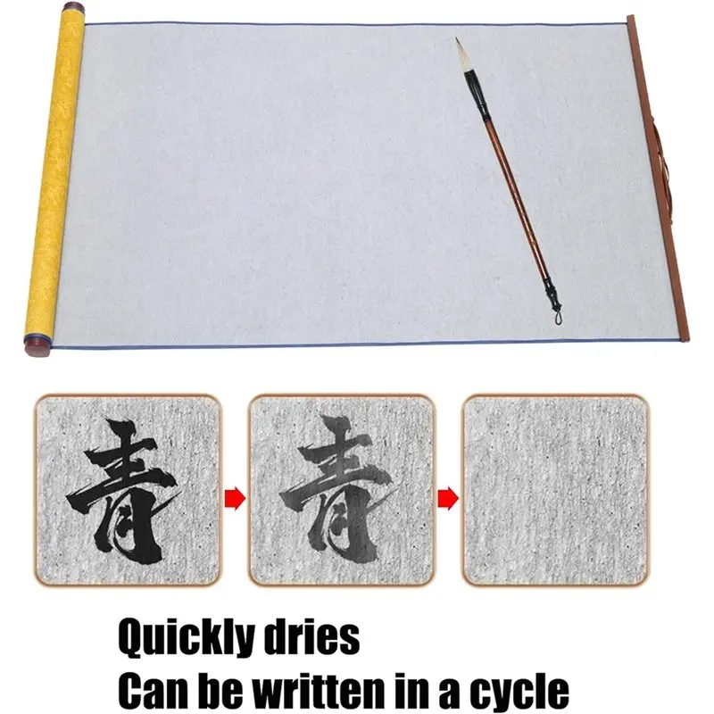 No Ink 4 Pcs Chinese Calligraphy Practice Set 3 Traditional Calligraphy Writing Brush Pens Nonwoven Water Writing C-Y18A