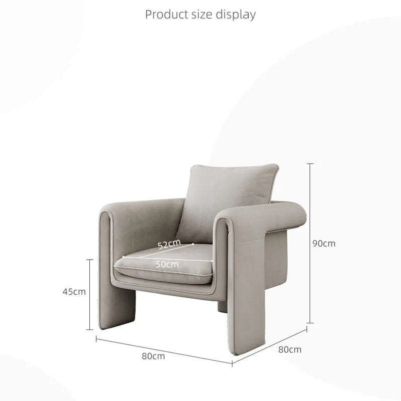 Joylove Italian Light Luxury Single Sofa Chair Simple Creative Designer Living Room Order Reception Office Lounge Chair