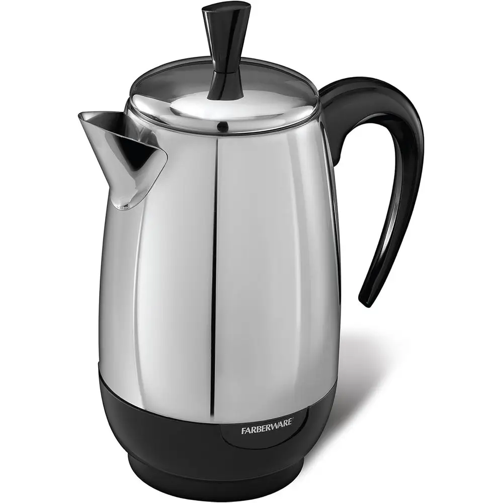 

Electric Coee Percolator, StainlSteel Basket, Automatic Keep Warm, No-Drip Spout, 8 Cup