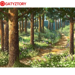 GATYZTORY Modern Painting By Numbers Picture Paint Kit Diy Craft forest Landscape Canvas By Numbers For Adults Wall Art Gift