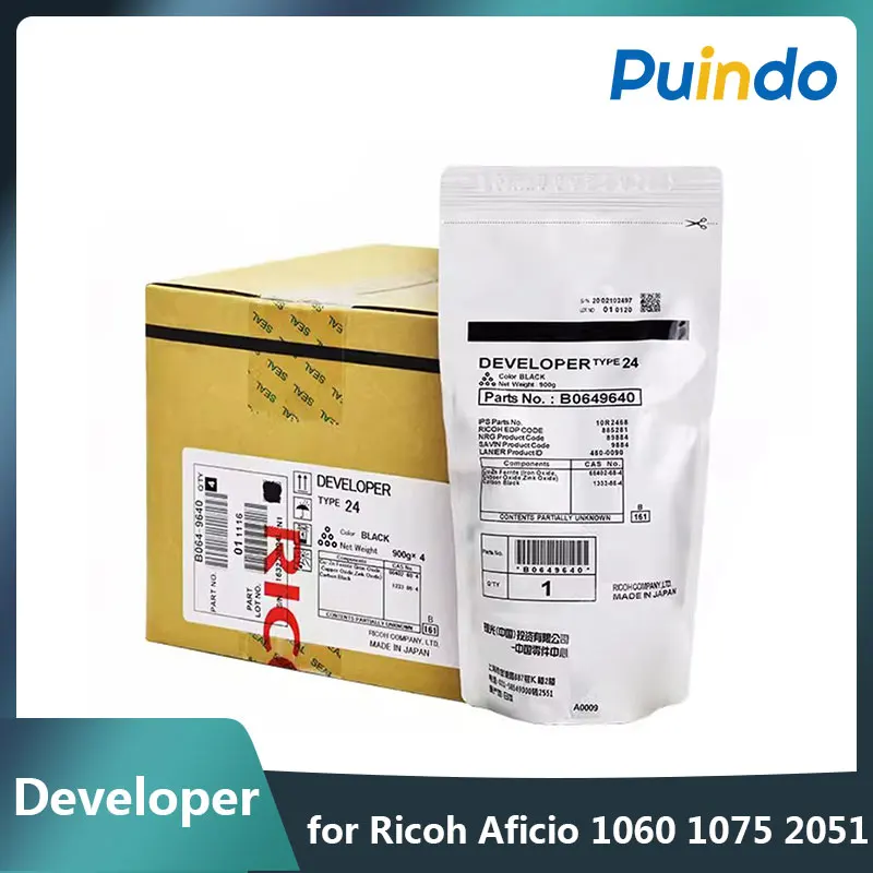 Imagem -01 - Desenvolvedor Preto para Ricoh Genuíno B0649640 para Ricoh Aficar 1060 1075 2051 2051sp 2060 2075 2075sp mp 5500 mp 6000 6001 mp 6002 mp 6500