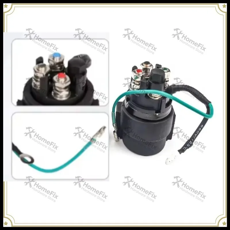 Outboard Tilt Trim Relay UP&DOWN Solenoid Switch Assy Replacement for 2/4-Stroke Engine Replace Part 3C8-72581 3C8-72580