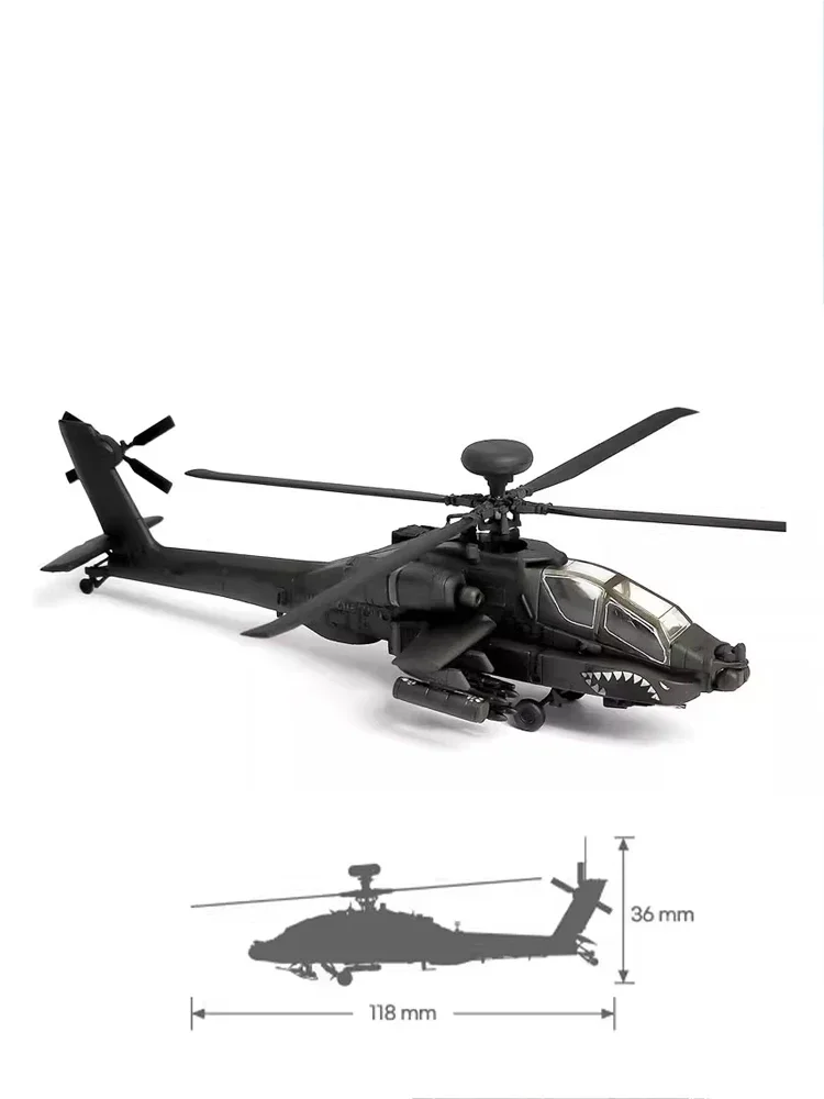 1/144 Academy Model 12625 Kit de modelo de escala de aeronave de montagem de gunship americano AH-64D