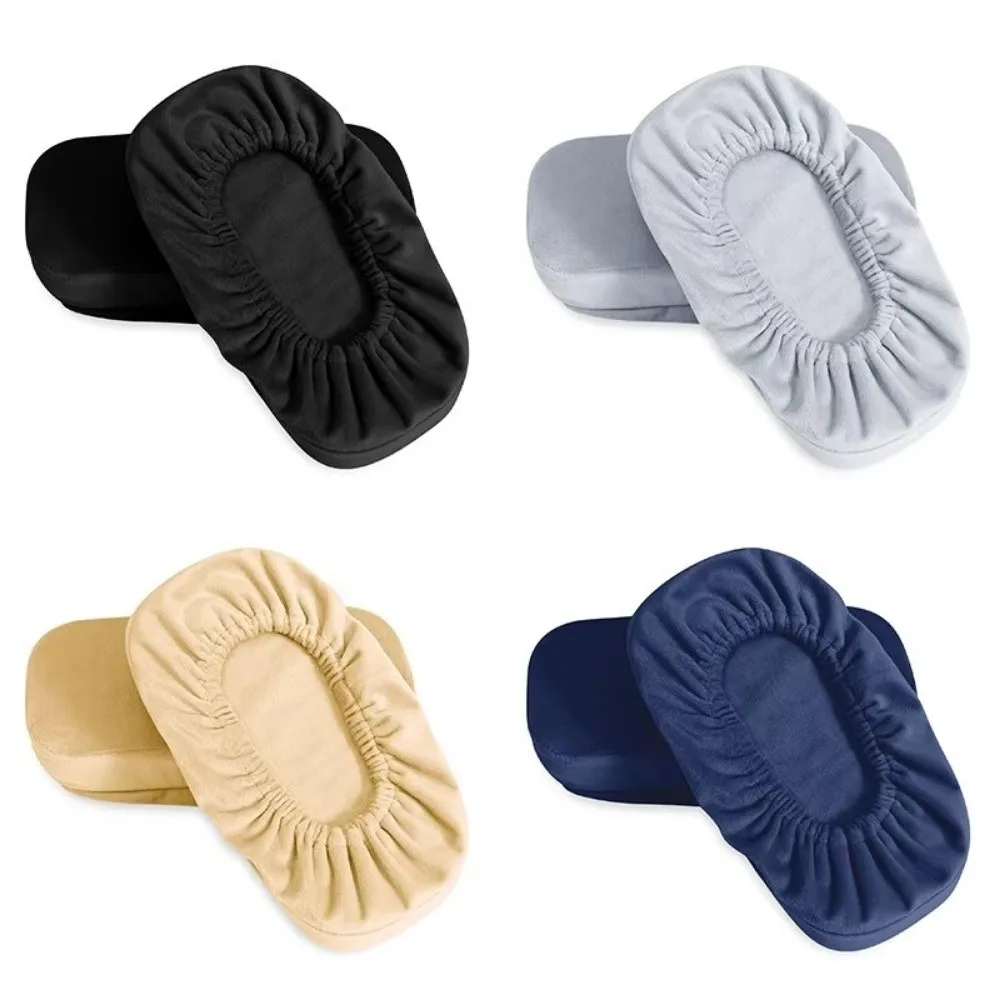 2pcs Elastic Nonslip Armrest Covers Sponge Velvet Washable Arm Cover Heighten Chair Armrest Pad Office Computer Chair