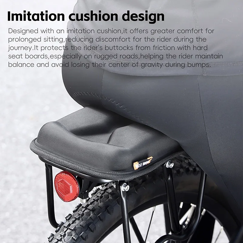 Bicycle Rear Seat Cushion MTB Seat Cushion Soft Thickened Sponge Widened Non-slip Breathable  Universal Bike Accessory ﻿