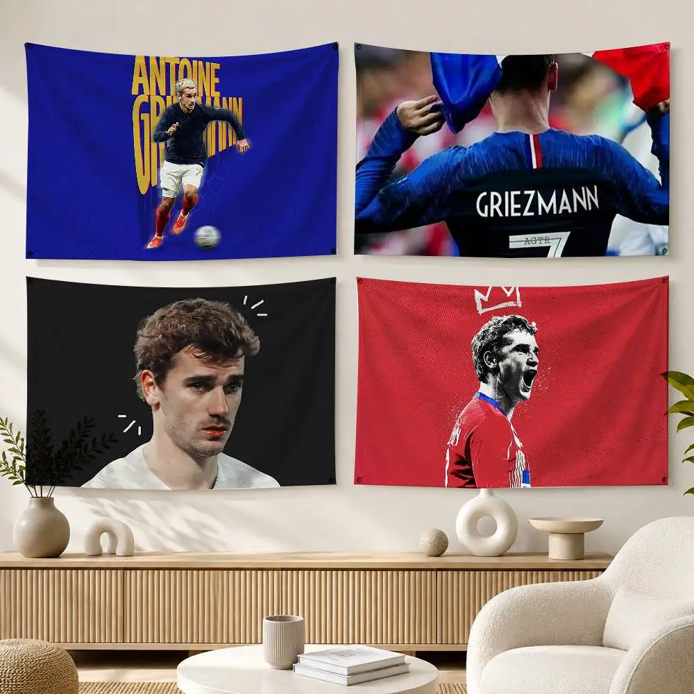 Football Antoine G-Griezmann  Flags Wall Hanging Background Art Banner for Bedroom Home Outdoor Decor