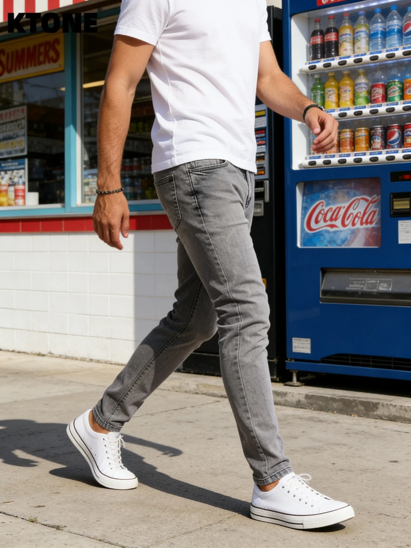 

Y2K Gray Slim Men's Jeans Pant Original Drip Fashion Daily Wear No accessories or belts included