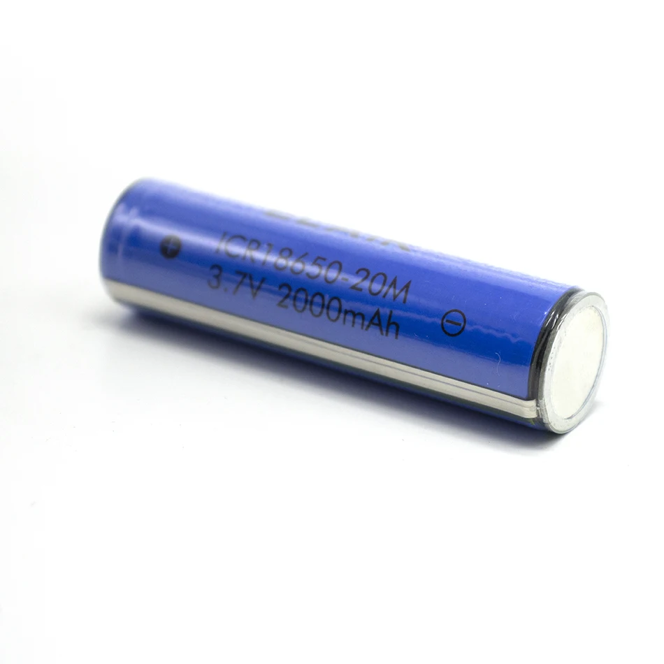 ICR18650 3.6V 2000mAh rechargeable lithium battery stable performance Wide range of energy storage 20M-Pointed+PCB