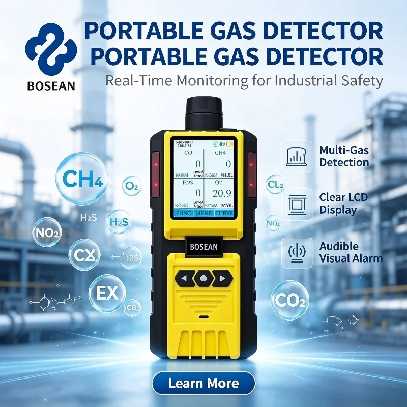 Portable High Precision Multi Gas Detector Pump Sampling Explosion Proof IIC T4 Monitor For CO2 Oxygen Ammonia Detection