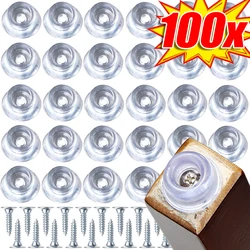 100/4pcs เก้าอี้ขา Pads ซิลิโคนป้องกันเฟอร์นิเจอร์ฝาครอบสวมใส่ตู้ด้านล่างเคล็ดลับปะเก็น
