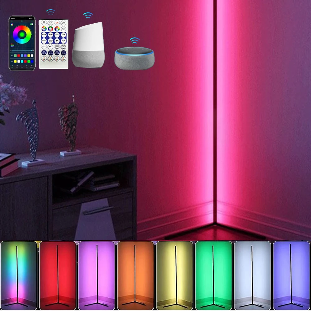 

Nordic LED Floor Lamp WIFI Bluetooth APP Remote Control Room Music RGB Corner Lamp Bedside Bedroom Decorative Atmosphere Lamp