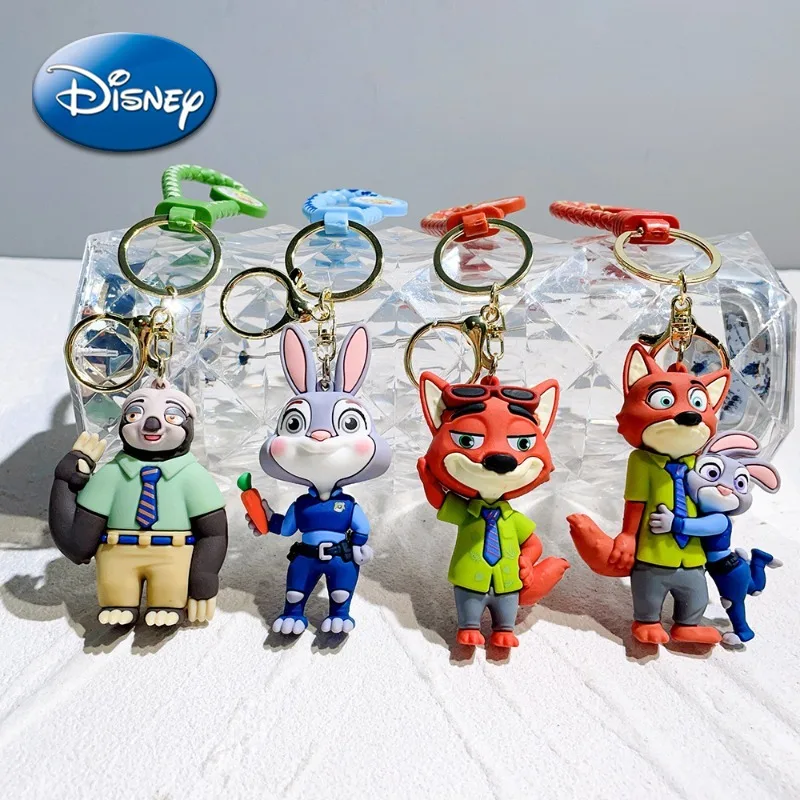 

Disney Zootopia Keychain Schoolbag Backpack Pendant Nick Cartoon Cute Exquisite Figure PVC Doll Figurine Man Woman Creative Gift