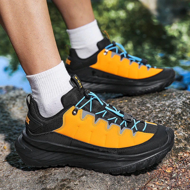 

Outdoor Rubber Camping Trekking Non-Slip Women Mountain Walking Sneakers Men Hiking Shoes Waterproof Casual Walking Hiking Boots