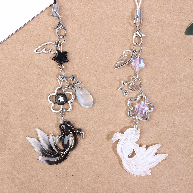 Colorful Fish Star Keychain Lanyard Wrist Strap Hanging Chain Mobile Phone Chain Charm