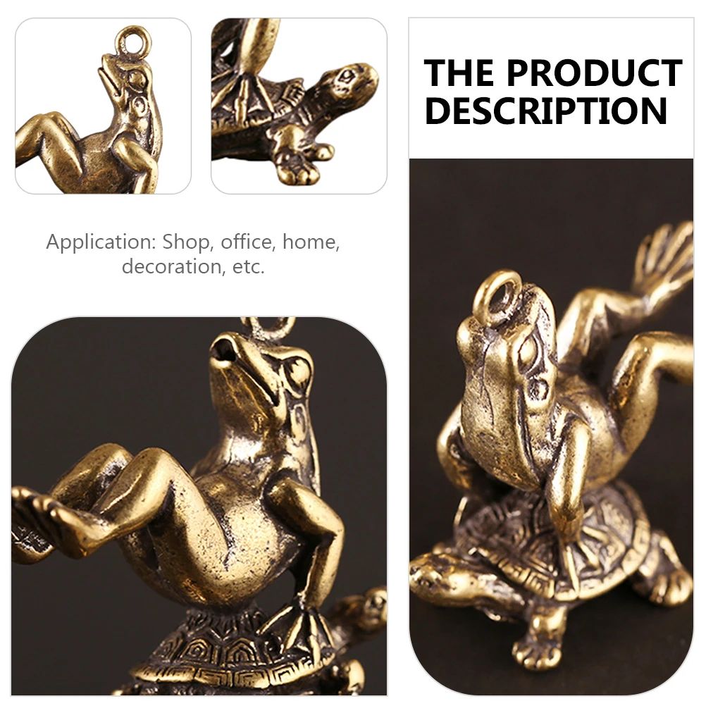

Copper Turtle Frog Ornament Figurine Decor Statue Home Decor Statue Brass Miniature Sculpture Ornaments Miniature