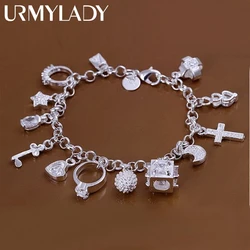 hot sale valentine gift charm 925 sterling silver Jewelry fashion Bracelets cute women lady wedding charms