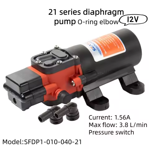SEAFLO 12V 24V 21 Series DC Diaphragm Pump 40 PSI Automatic Marine WaterSelf Priming Electric Boat Beer RV Caravan High Pressure