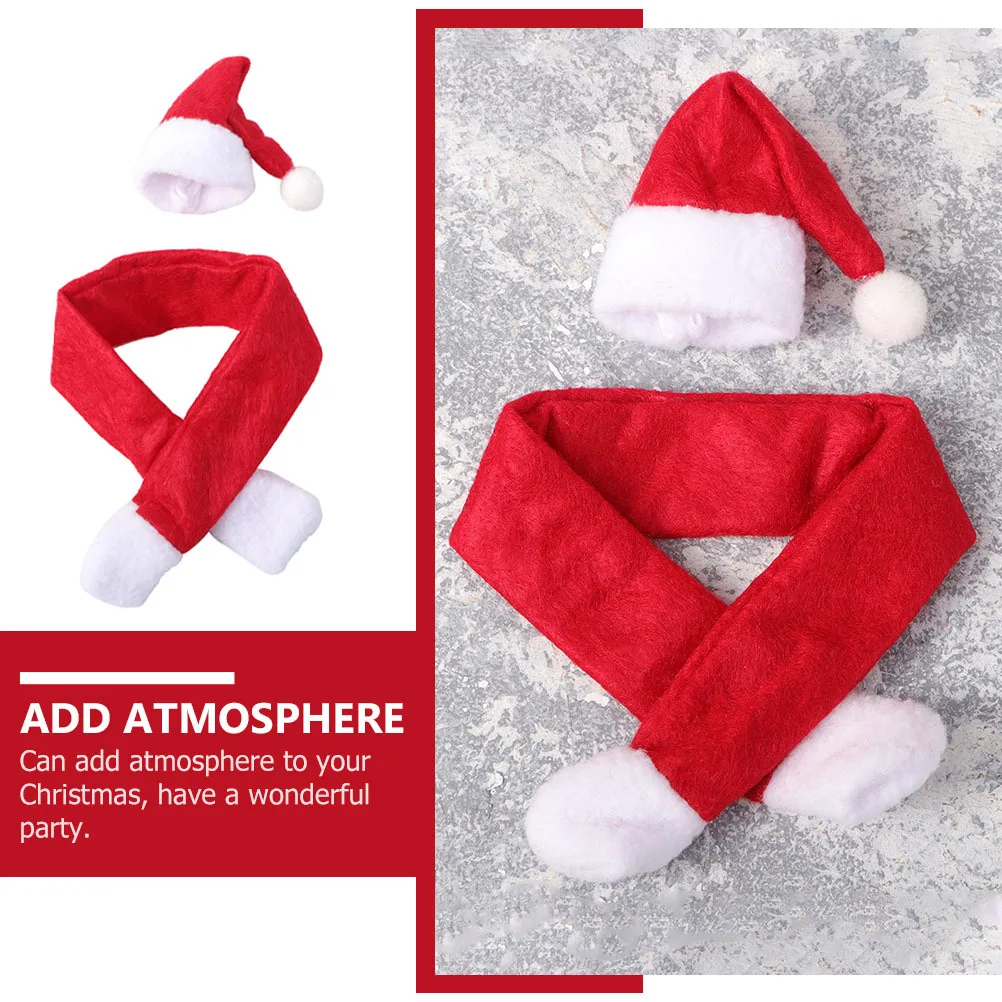 

8Sets Xmas Hat and Scarf Wine Bottle Covers Decorations Christmas Party Mini Xmas Bottle Decor Holiday Table Supplies